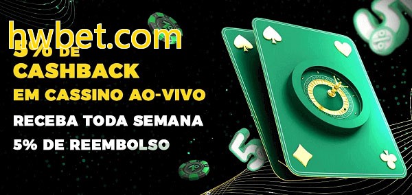 Promoções do cassino ao Vivo hwbet.com